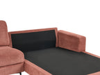 Left Hand Fabric Corner Sofa Red MALOY