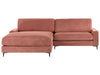 Right Hand Fabric Corner Sofa Red