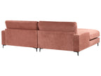 Right Hand Fabric Corner Sofa Red MALOY