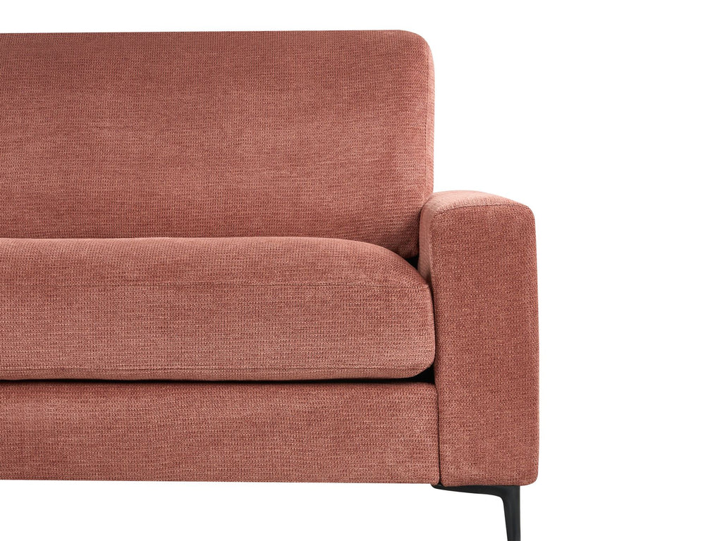 Right Hand Fabric Corner Sofa Red MALOY