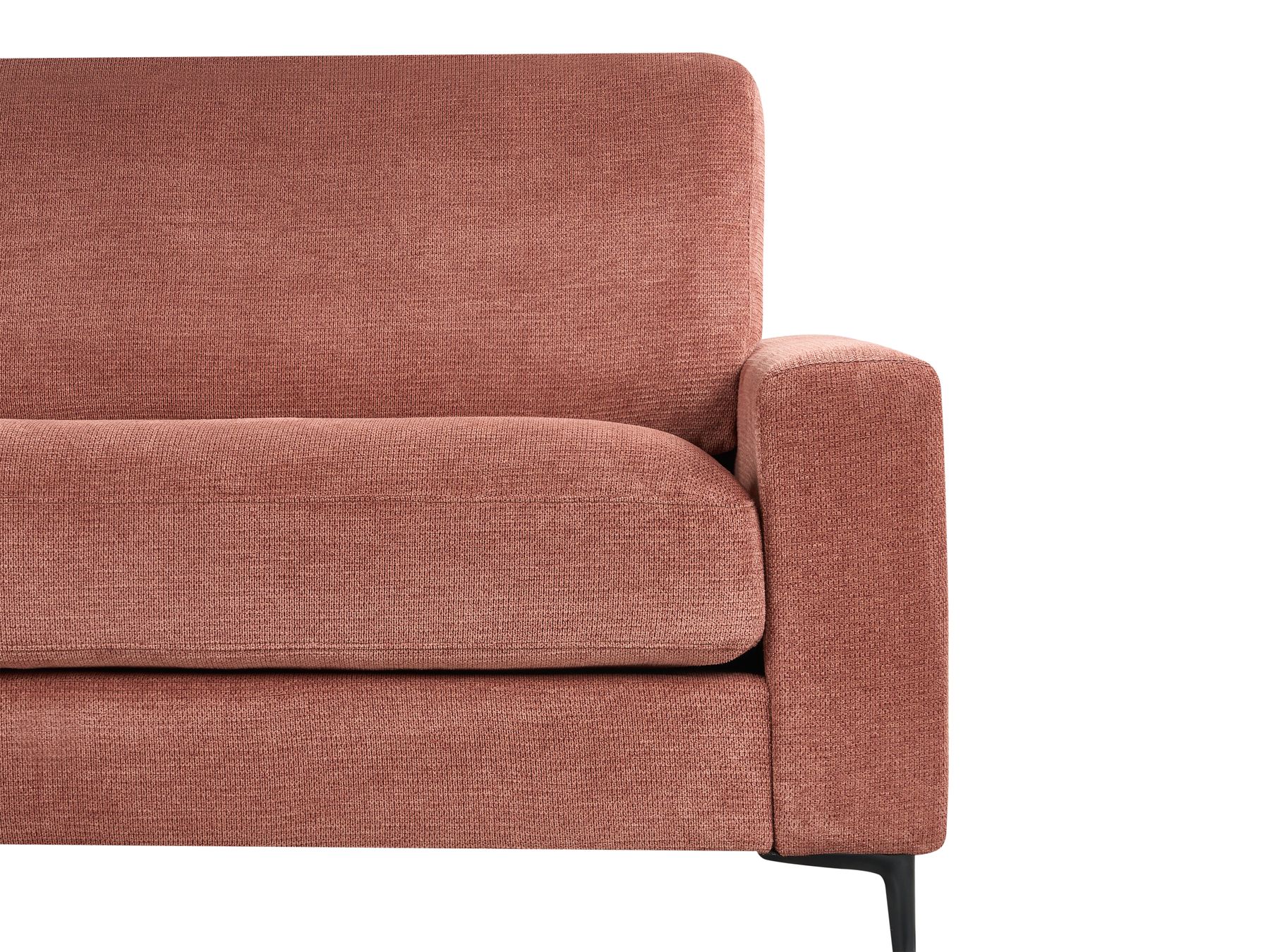 Right Hand Fabric Corner Sofa Red MALOY