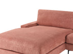 Right Hand Fabric Corner Sofa Red MALOY
