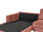 Right Hand Fabric Corner Sofa Red MALOY