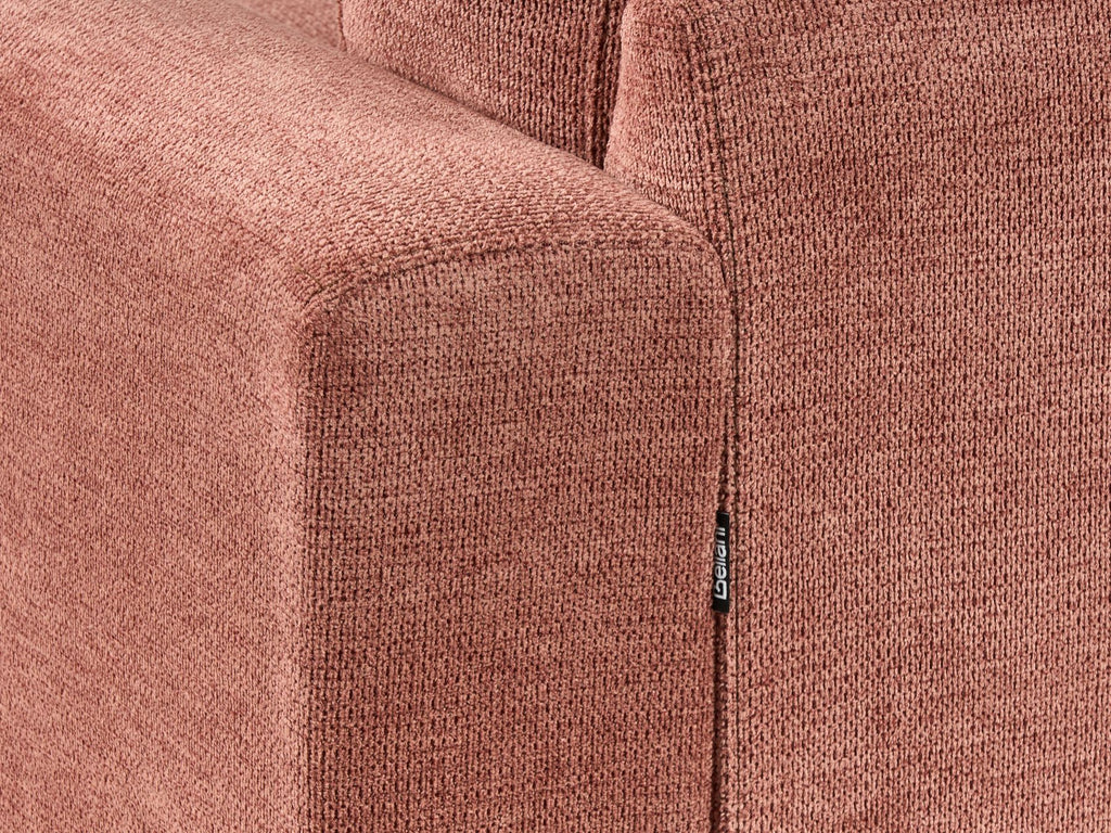 Right Hand Fabric Corner Sofa Red MALOY
