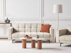 Sofa Bed ALNES Fabric Beige 3 Seater