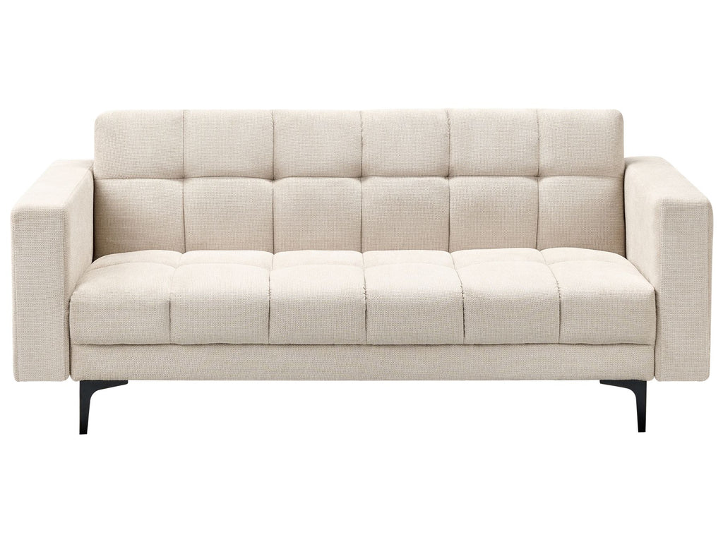 Sofa Bed ALNES Fabric Beige 3 Seater