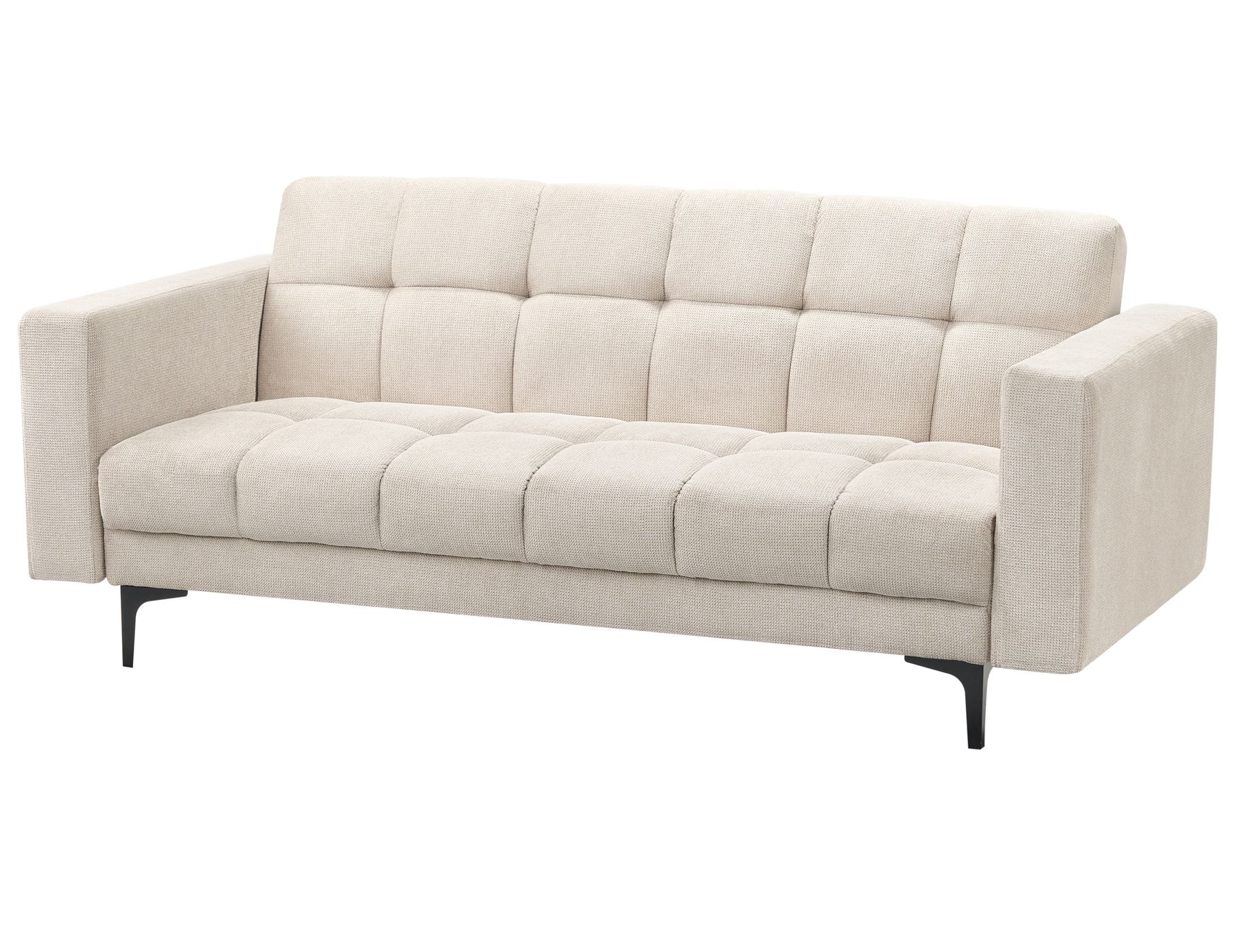 Sofa Bed ALNES Fabric Beige 3 Seater