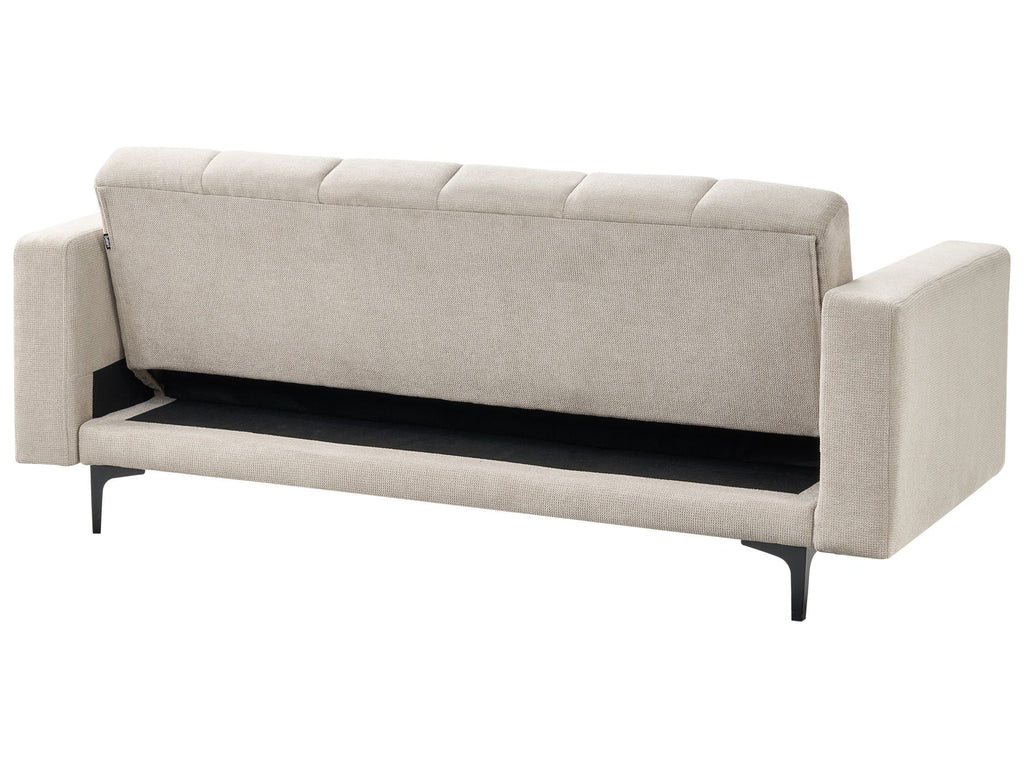 Sofa Bed ALNES Fabric Beige 3 Seater