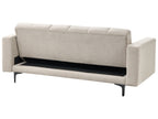 Sofa Bed ALNES Fabric Beige 3 Seater