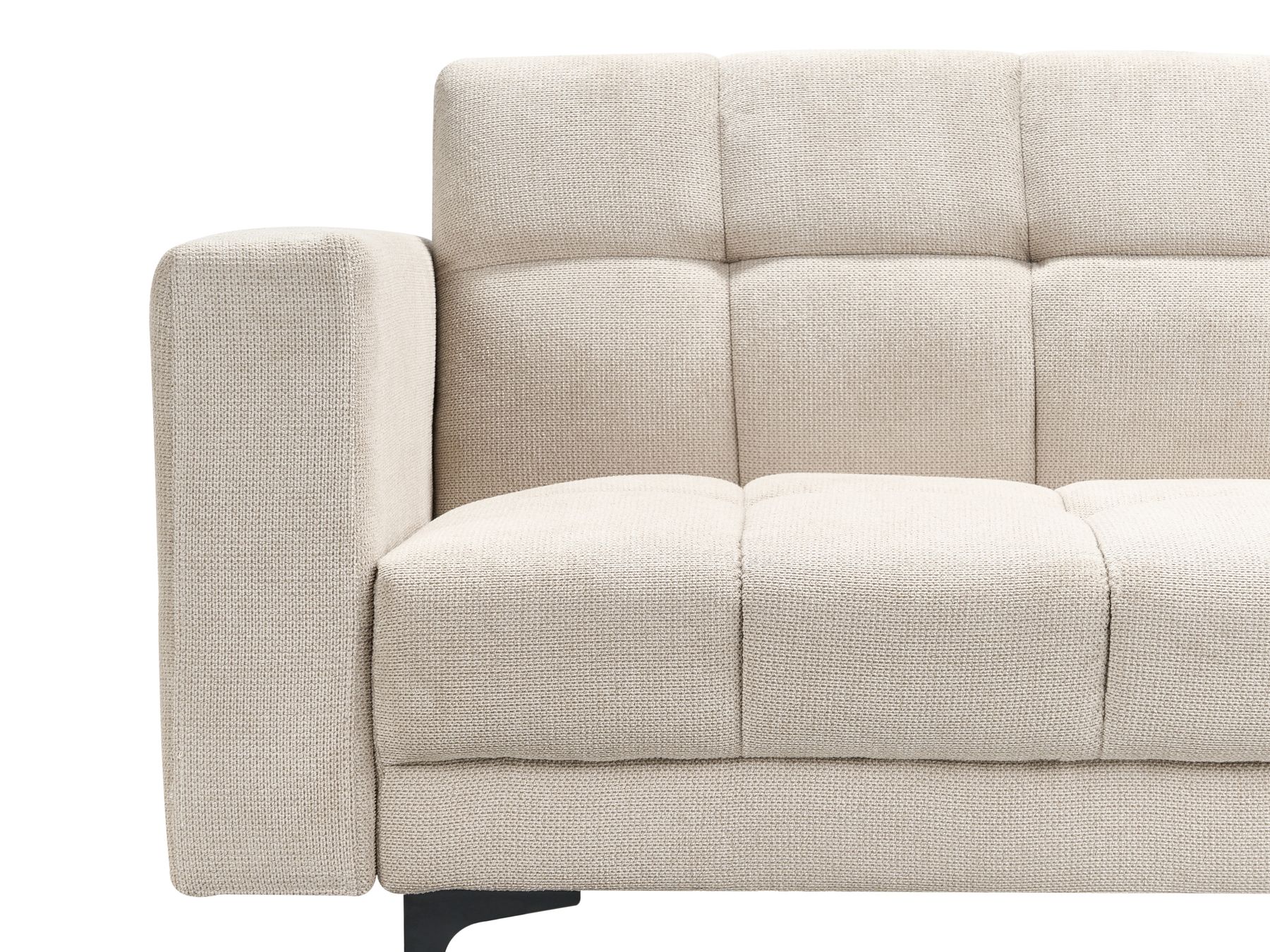 Sofa Bed ALNES Fabric Beige 3 Seater