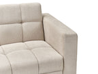 Sofa Bed ALNES Fabric Beige 3 Seater