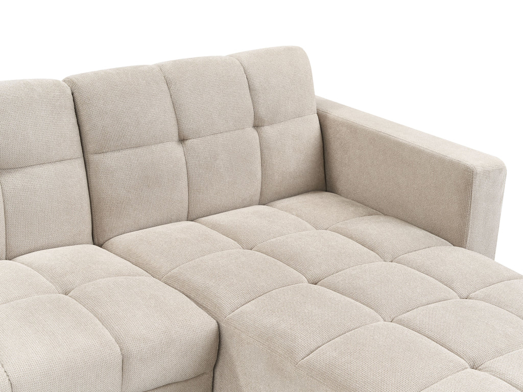 Modular Corner Sofa Bed ALNES Fabric Beige 4 Seater