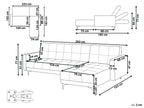 Modular Corner Sofa Bed ALNES Fabric Beige 4 Seater