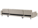 Modular U-Shape Sofa Bed ALNES Fabric Beige 5 Seater