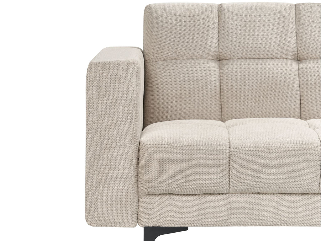 Modular U-Shape Sofa Bed ALNES Fabric Beige 6 Seater
