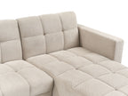 Modular U-Shape Sofa Bed ALNES Fabric Beige 6 Seater