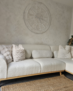 Left Hand Boucle Corner Sofa White SIMOS