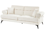 3 Seater Boucle Sofa White SKIVE