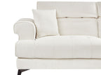 3 Seater Boucle Sofa White SKIVE