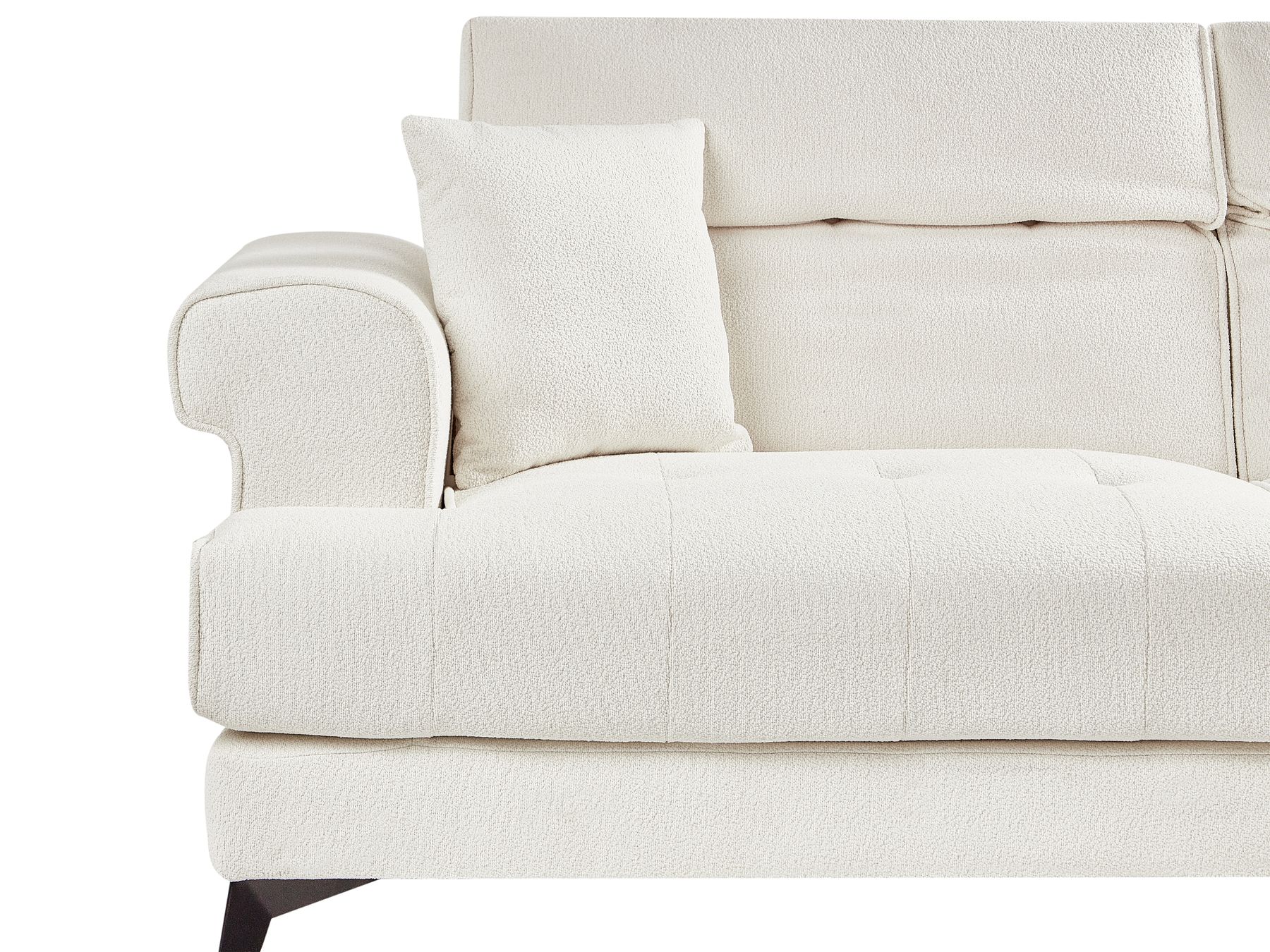 3 Seater Boucle Sofa White SKIVE