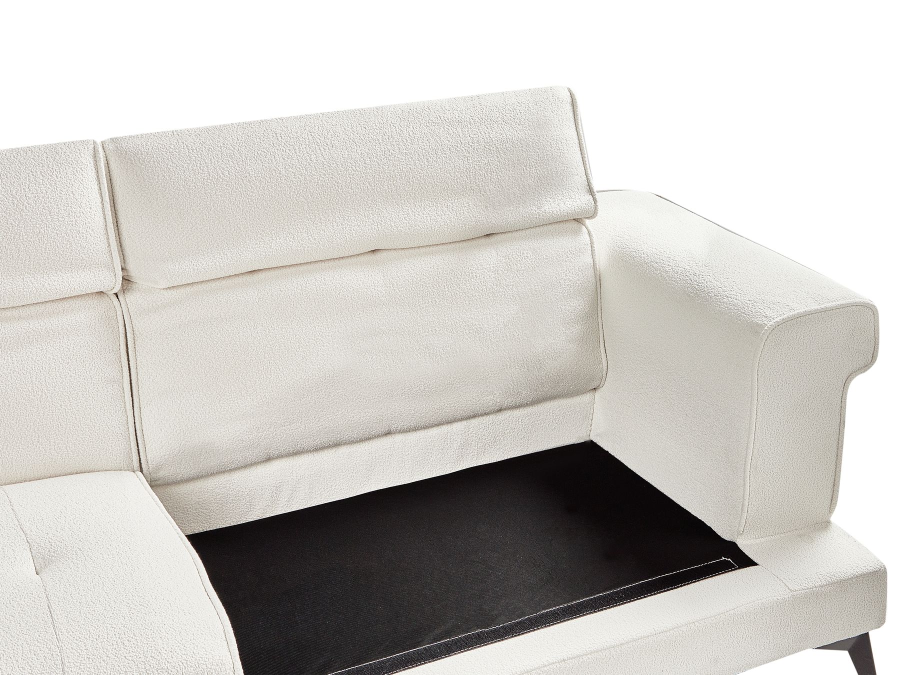 3 Seater Boucle Sofa White SKIVE