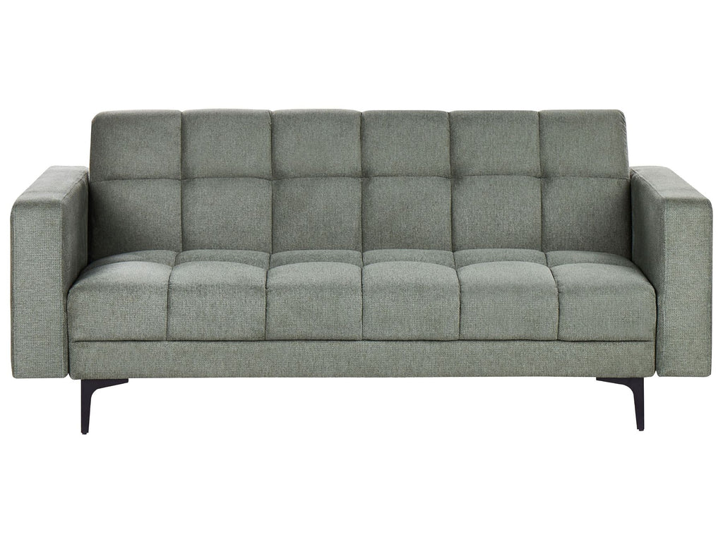 Sofa Bed ALNES Fabric Dark Green 3 Seater