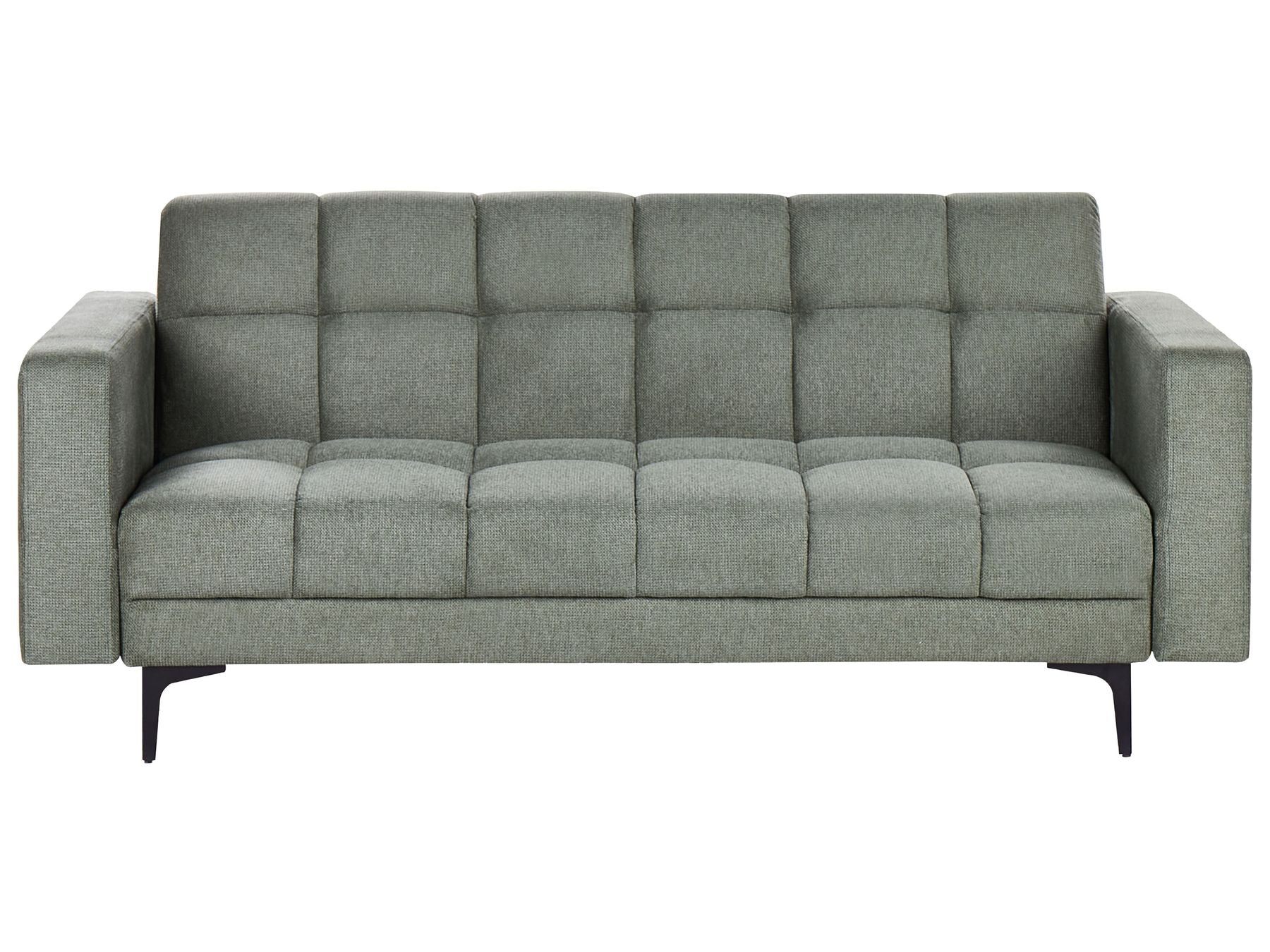 Sofa Bed ALNES Fabric Dark Green 3 Seater