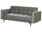 Sofa Bed ALNES Fabric Dark Green 3 Seater