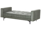 Sofa Bed ALNES Fabric Dark Green 3 Seater