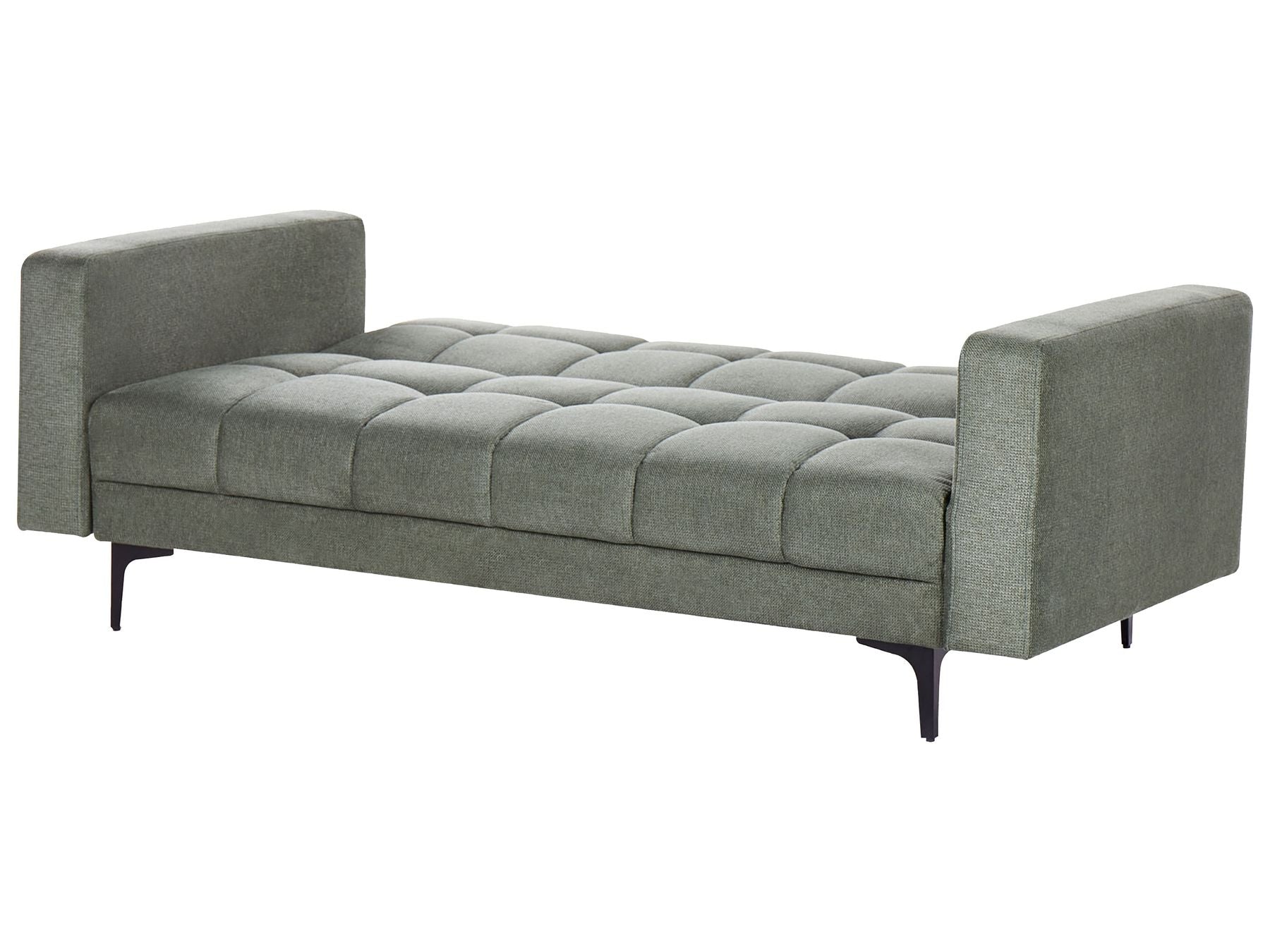 Sofa Bed ALNES Fabric Dark Green 3 Seater