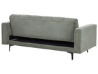 Sofa Bed ALNES Fabric Dark Green 3 Seater