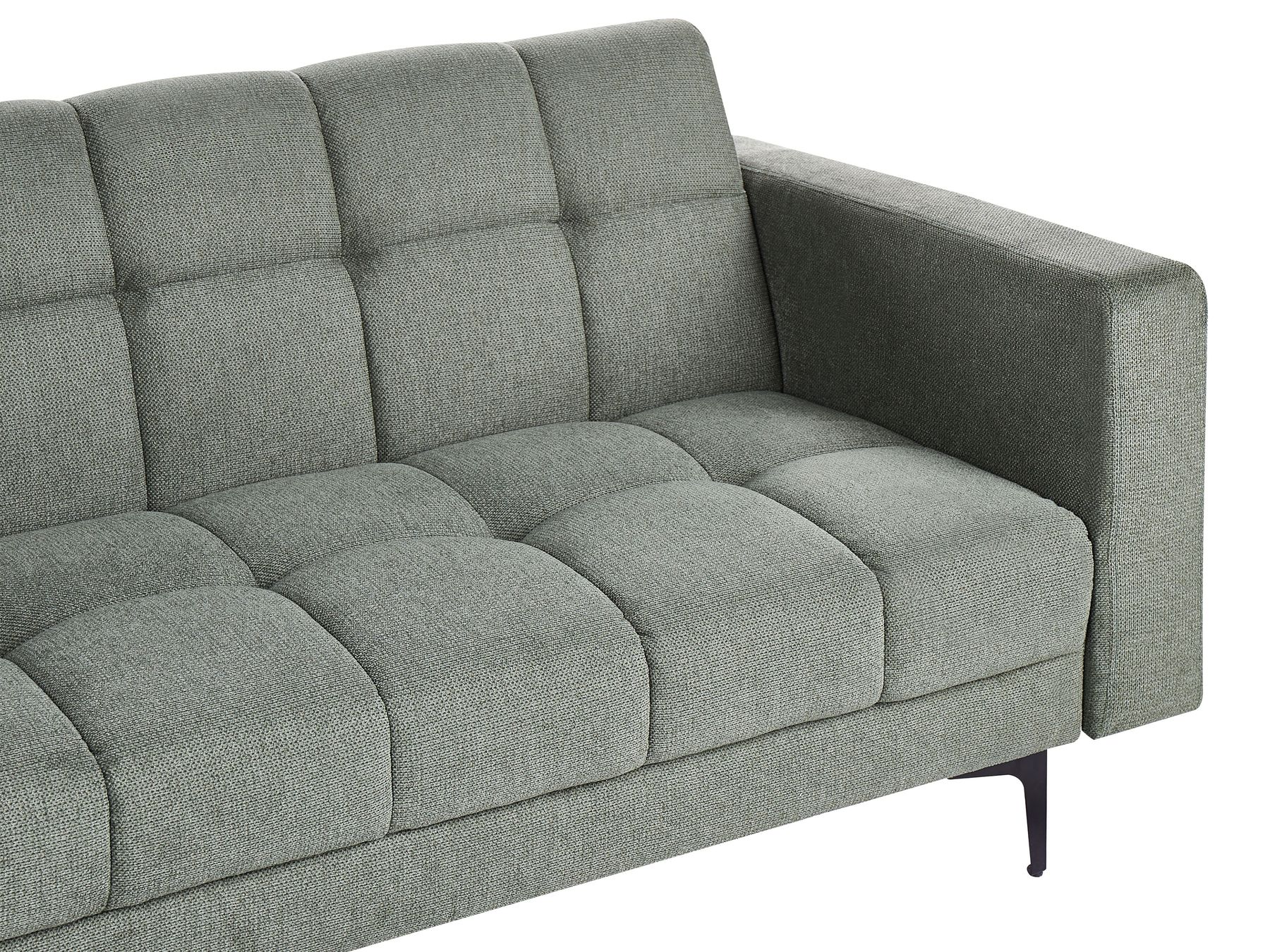Sofa Bed ALNES Fabric Dark Green 3 Seater