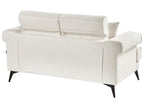 2 Seater Boucle Sofa White SKIVE