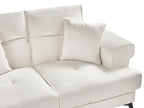 2 Seater Boucle Sofa White SKIVE