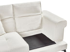 2 Seater Boucle Sofa White SKIVE