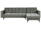 Modular Corner Sofa Bed ALNES Fabric Dark Green 4 Seater
