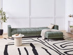 Modular Corner Sofa Bed ALNES Fabric Dark Green 4 Seater