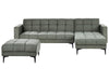 Modular Corner Sofa Bed Fabric Dark Green 4 Seater Left Hand