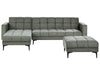 Modular Corner Sofa Bed Fabric Dark Green 4 Seater Right Hand