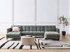 Modular U-Shape Sofa Bed ALNES Fabric Dark Green 5 Seater