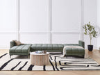 Modular U-Shape Sofa Bed ALNES Fabric Dark Green 5 Seater