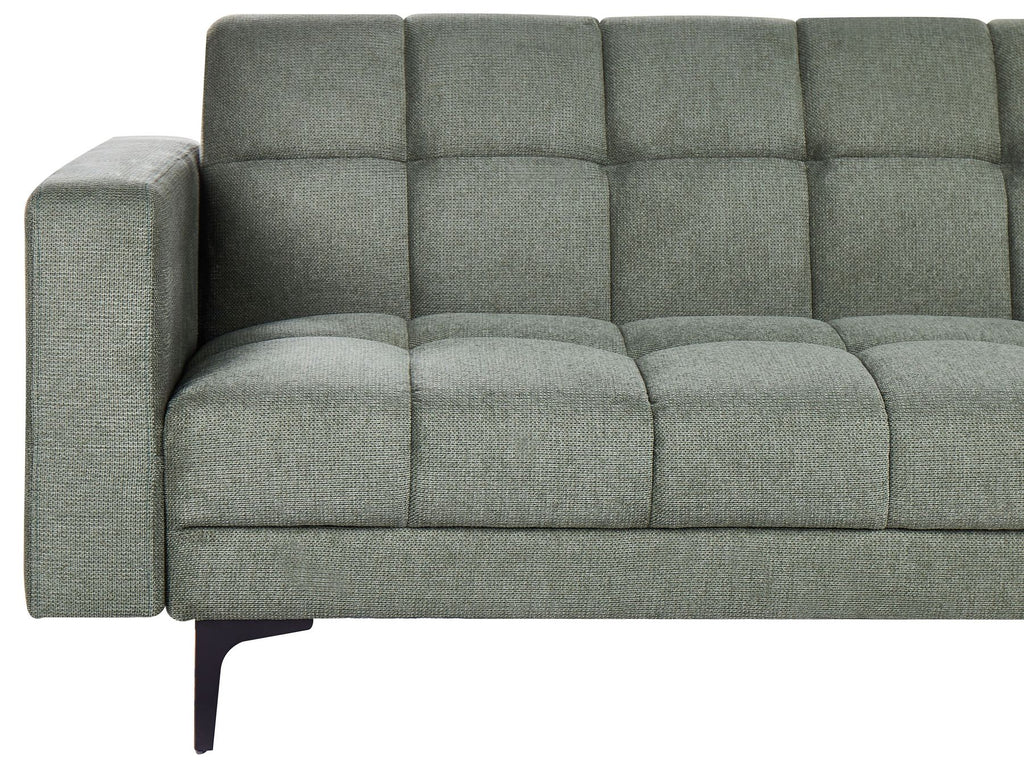 Modular U-Shape Sofa Bed ALNES Fabric Dark Green 6 Seater