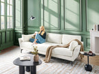 4 Seater Boucle Sofa White NENOLA