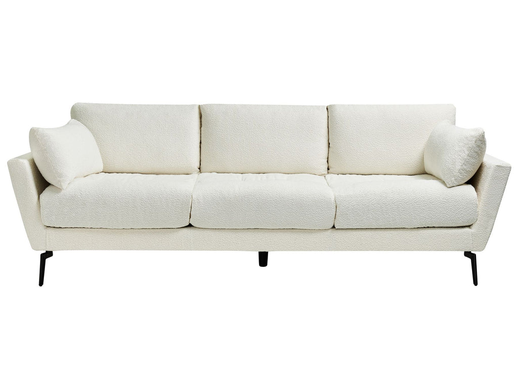 4 Seater Boucle Sofa White NENOLA