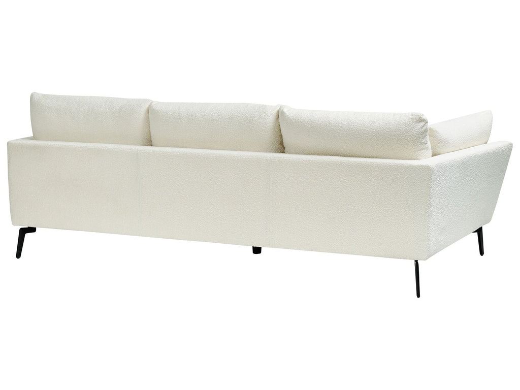 4 Seater Boucle Sofa White NENOLA