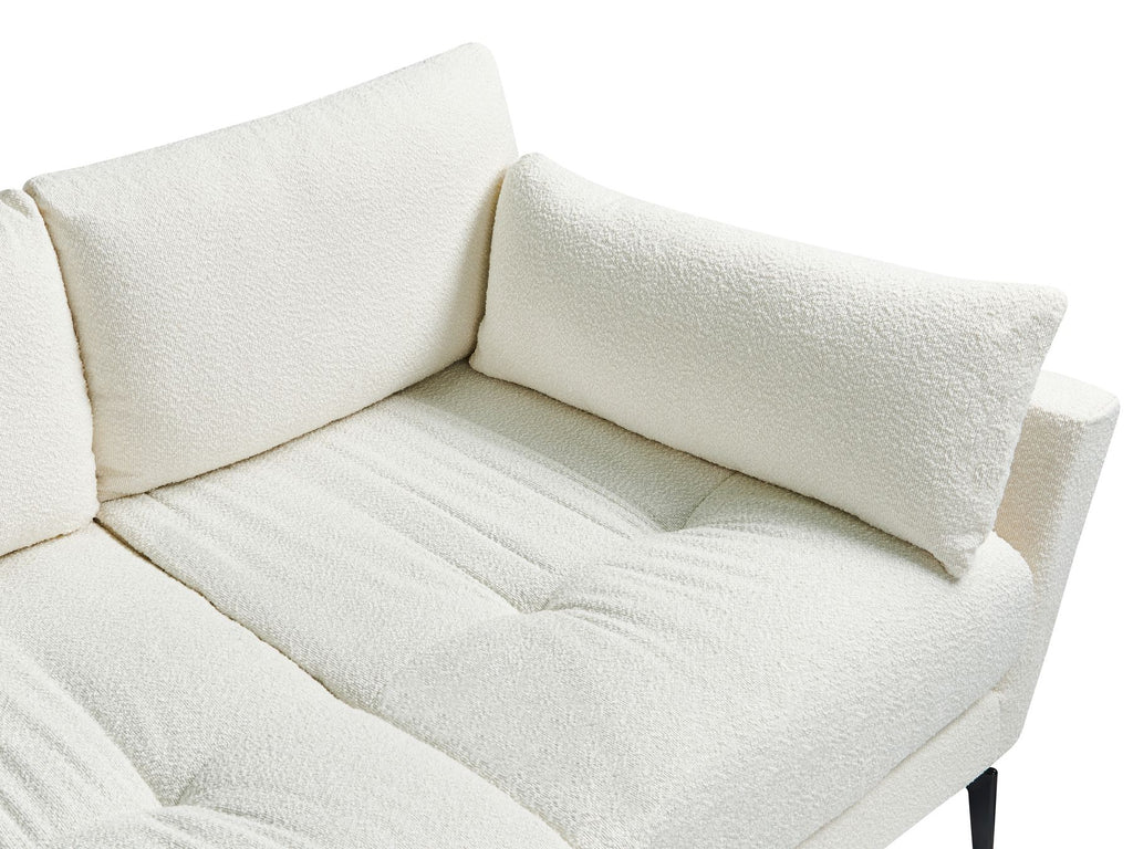 4 Seater Boucle Sofa White NENOLA