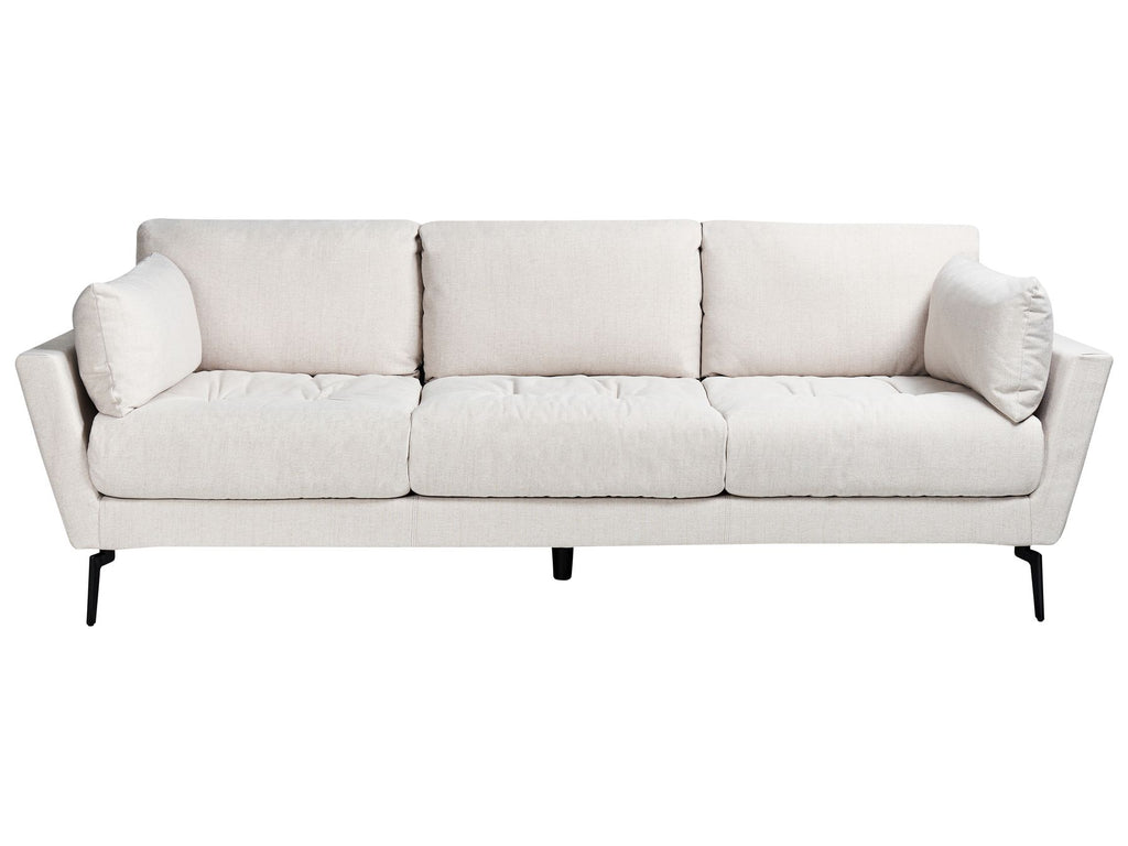 4 Seater Fabric Sofa Beige NENOLA