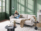 4 Seater Fabric Sofa Beige NENOLA
