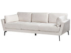 4 Seater Fabric Sofa Beige NENOLA