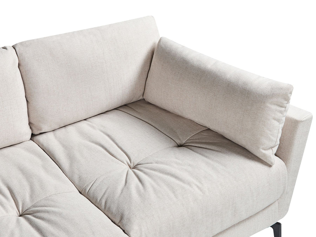 4 Seater Fabric Sofa Beige NENOLA